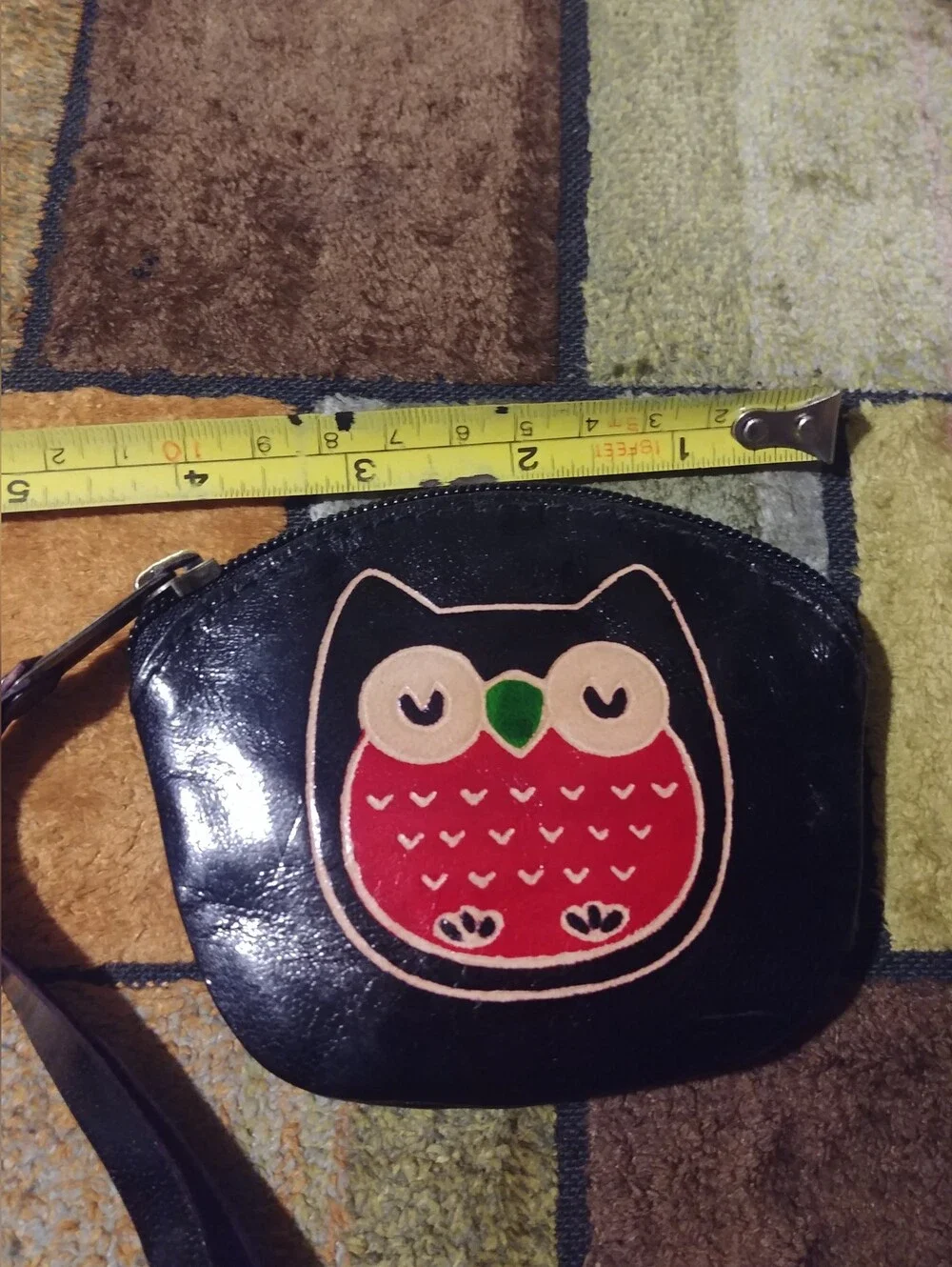 Brown Owl Appliqué Coin Purse